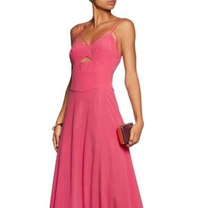 L'agence Elsa gown Cutout silk maxi gown pink
